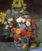 Pierre Renoir Mixed Flowers in an Earthenware Pot Norge oil painting reproduction